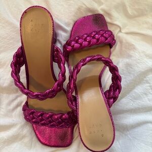 Women's Pink Braided Sandals